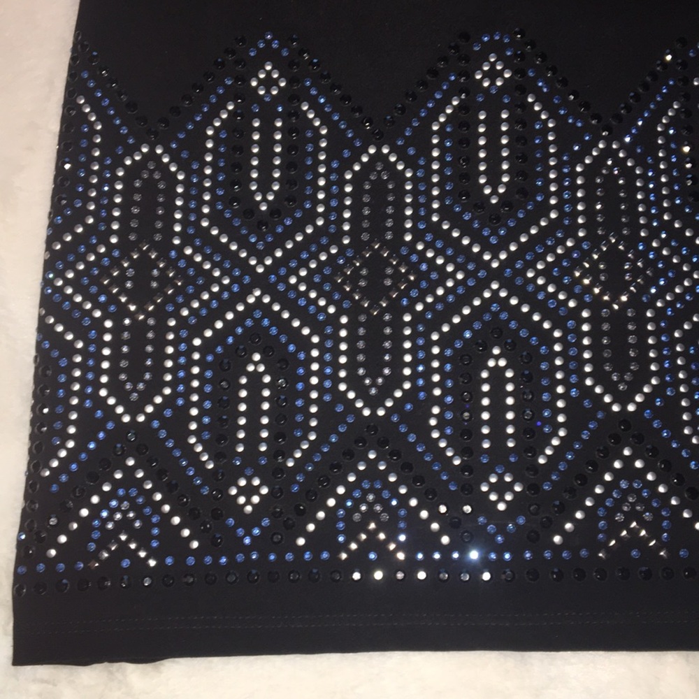 WHBM Embellished Stretchy Knit Art Deco Dress - Picture 5 of 10